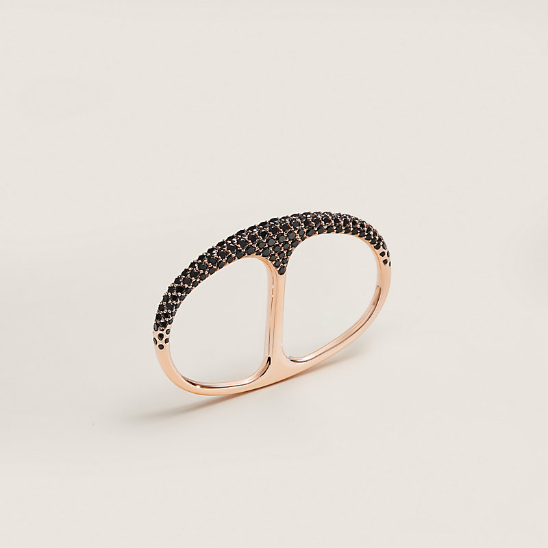 ■オシャレ【 HERMES 】リング double Chaine d'Ancre Punk Hermes Sterling Silver Chain d'Ancre Punk Double Ring Size